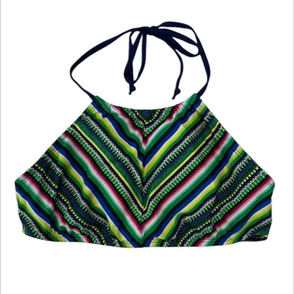 Mossimo striped halter bikini top size small